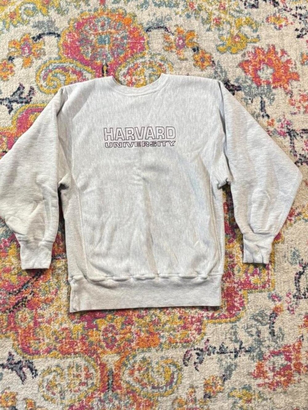 Vintage Champion Reverse Weave Crewneck Sweatshirt; Harvard; Size Large